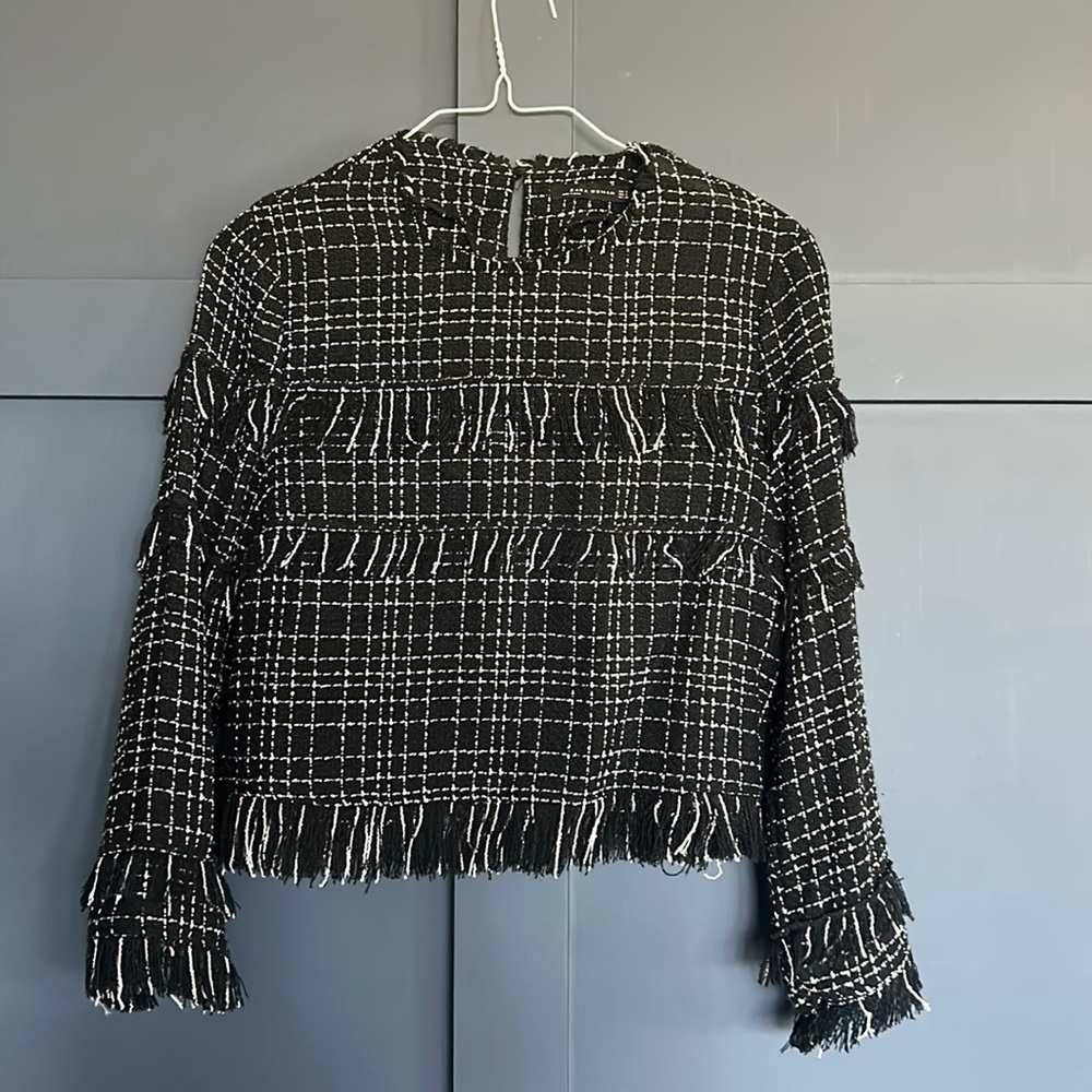 Zara tweed top